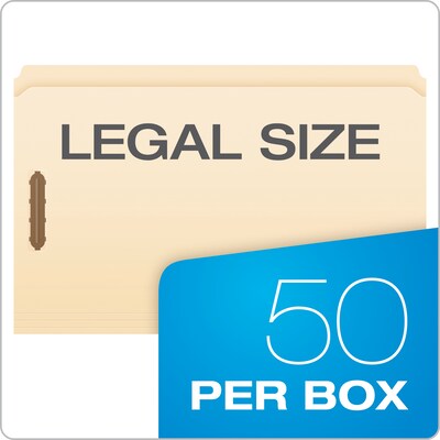 Pendaflex Heavy Duty Cardstock Classification Folder, No Expansion Expansion, Legal Size, Manila, 50/Box (FM312EE)