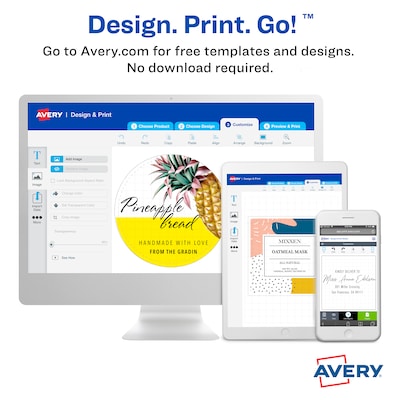 Avery Laser/Inkjet Multipurpose Labels,  .75" x 3.5", White, 500 Labels/Pack (94217)