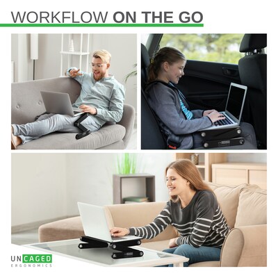 Uncaged Ergonomics WorkEZ Professional Notebook Stand, Black (WEPB)