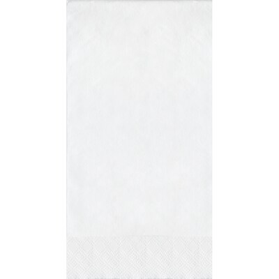 Creative Converting Touch of Color Guest Towels, 3-ply, White, 192/Carton (95000)