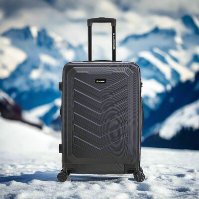 US Army FOX PRO 24" Hardside Suitcase, 4-Wheeled Spinner, TSA Checkpoint Friendly, Black (USLFPRO00M-BLK)