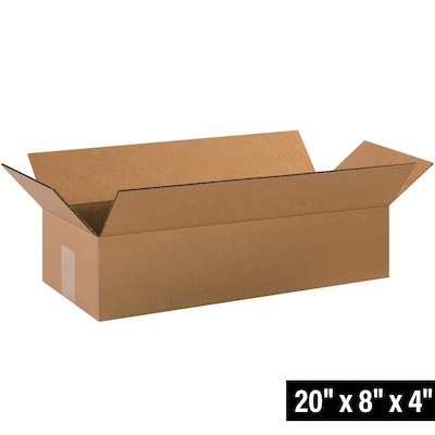 20 x 8 x 4 Shipping Boxes, 32 ECT, 25/Bundle (2084)