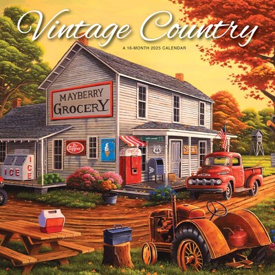 2025 Hopper Studios Vintage Country 12 x 12 Monthly  Wall Calendar (9781773728186)