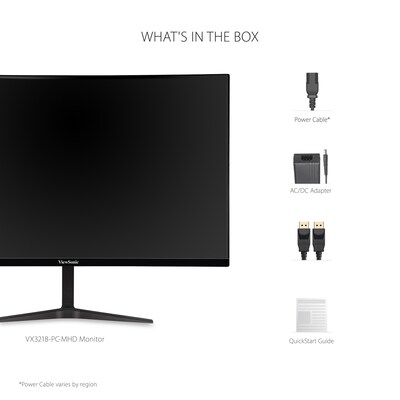 ViewSonic 32" Curved 180Hz LCD Gaming Monitor, Black (VX3218-PC-MHD)