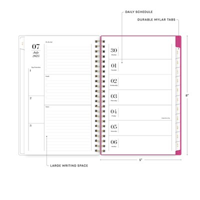 2025-2026 Blue Sky Sincerely Jules Helenora 5" x 8" Academic Year Weekly & Monthly Planner, Plastic Cover, Multicolored (155329)