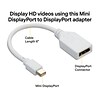 NXT Technologies™ 0.5 Mini DisplayPort/DisplayPort Audio/Video Adapter, White (NX51762)