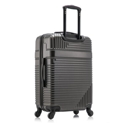 InUSA Resilience 25.59" Hardside Suitcase, 4-Wheeled Spinner, TSA Checkpoint Friendly, Coal (IURES00M-COA)