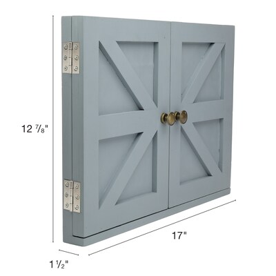 Excello Global Products Barndoor Picture Frame with Chalkboard, Gray (EGP-HD-0413C)