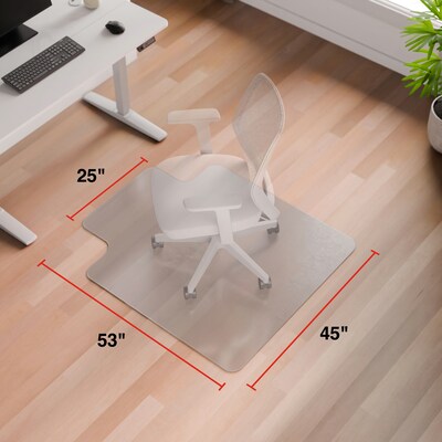 Quill Brand® Hard Floor Chair Mat, 45" x 53'', Clear (20231-CC)