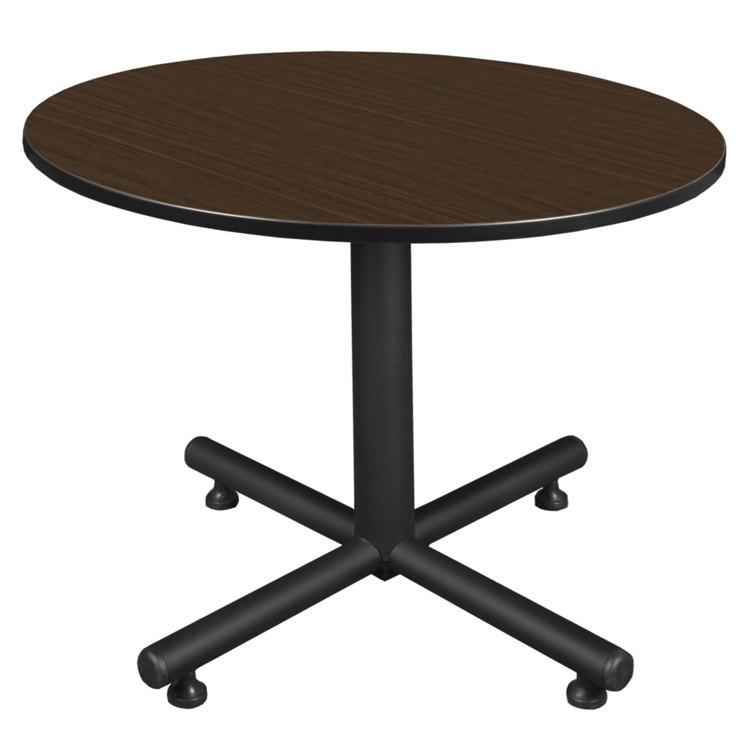 Regency Kobe 48 Round X-Base Breakroom Table, Neo Walnut (TKB48RNDNW)