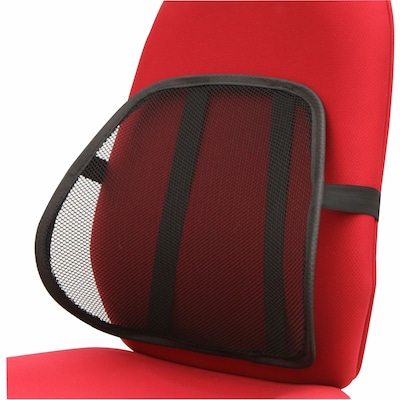 Lorell Ergo Mesh Lumbar Back Support, Black (LLR42171)