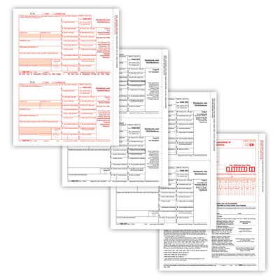 ComplyRight 2026 1099-DIV Tax Form Envelopes, 4-Part, 2-Up, Copies A, B, C and/or State, 10/Pack (610710)