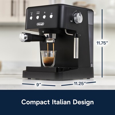DeLonghi Stilosa 2-Cups Steam Espresso Machine, Black (EC260BK)