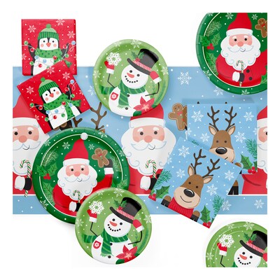 Say Hooray! Christmas Cheer Tableware Kit, Multicolored, 49/Pack (DTC9393E2A)