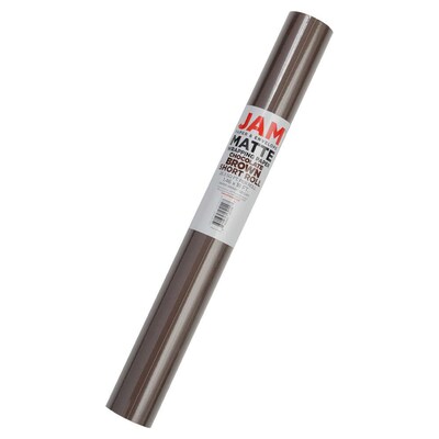 JAM Paper Short Mini Roll Wrapping Paper, 26.3 sq. ft., Chocolate Brown, 2/Pack(277013527263a)