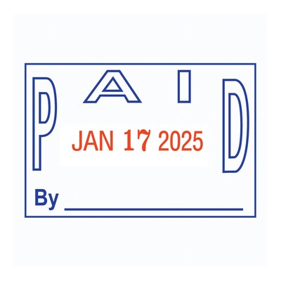 2000 Plus Dater, PAID, Blue and Red Inks (011033)