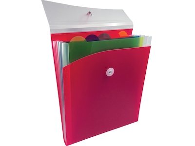 Better Office Expandable Heavy Duty Plastic File, 6-Pocket, Letter Size, Assorted Colors (59570)