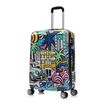InUSA 24 Hardside Miami Suitcase, 4-Wheeled Spinner, TSA Checkpoint Friendly, Miami (IUAPC00M-MIA)