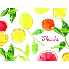 JAM PAPER Go Green Thank You Card Sets, Fresh Squeezed, 16 Cards with Envelopes (52612907825A)