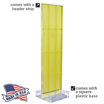 Azar Studio Base 60" x 17" Pegboard Floor Display, Yellow (700770-YEL-6C50)