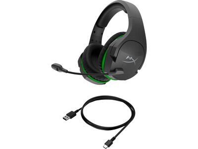 HyperX Cloudx Stinger Core Wireless Noise Canceling Stereo Gaming Over-the-Ear Headset, Black/Green