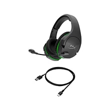 HyperX Cloudx Stinger Core Wireless Noise Canceling Stereo Gaming Over-the-Ear Headset, Black/Green