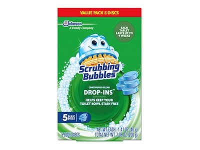 Scrubbing Bubbles Drop-Ins Toilet Cleaning Tablets, 5/Pack (307946)