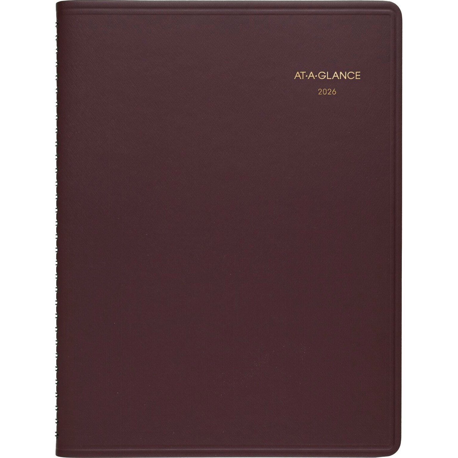 2026 AT-A-GLANCE 8.25 x 11 Weekly Appointment Book Planner, Faux Leather Cover, Wine Stone (70-950-50-26)