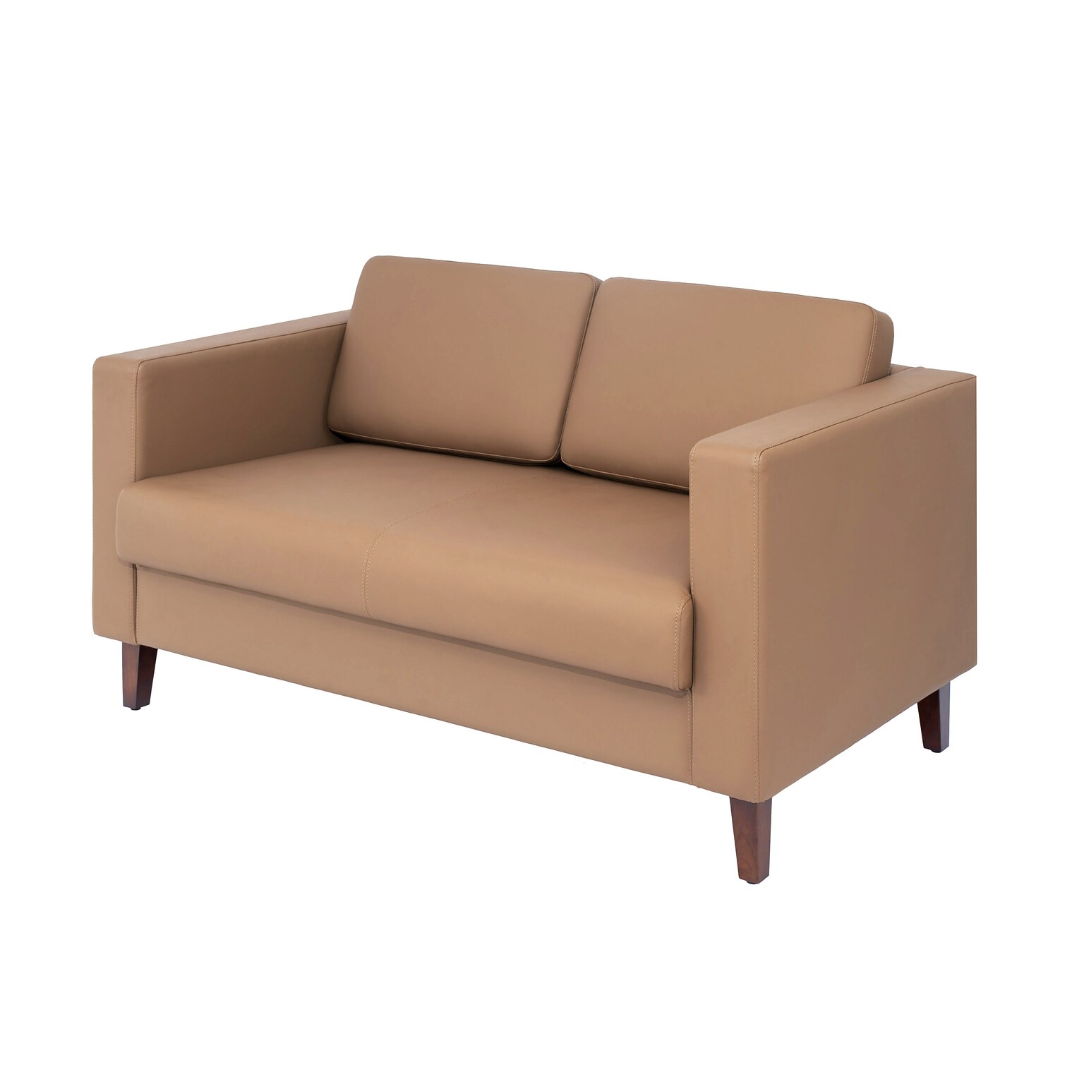 Flash Furniture Hercules Artemis LeatherSoft Reception Loveseat, Cognac (ZB89212SCOGNAC)