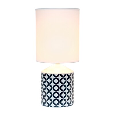 Simple Designs Fresh Prints Table Lamp, Black Coin (LT2077-COI)