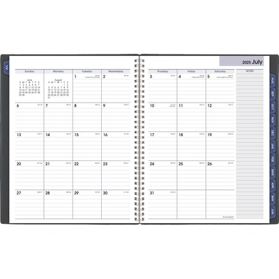 2025-2026 AT-A-GLANCE DayMinder 8.5" x 11" Academic Year Weekly & Monthly Planner, Plastic Cover, Charcoal (AYC520-45-26)