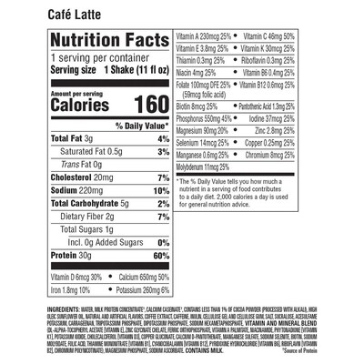 Premier Protein Cafe Latte Protein Shake, 11 oz., 15/Pack (220-02615)