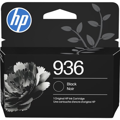 HP 936 Black Standard Yield Ink Cartridge, Prints Up to 1,250 Pages (4S6V2LN)
