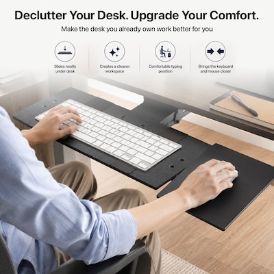 Uncaged Ergonomics Under Desk Keyboard Tray, Black (KT1)