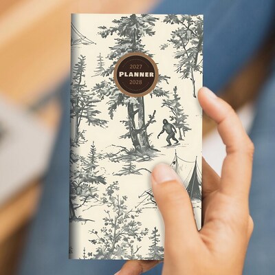 2027 TF Publishing Trail & Timber 3.5" x 6.5"  Monthly Standard Planner, Paperboard Cover, Multicolored (27-7020)