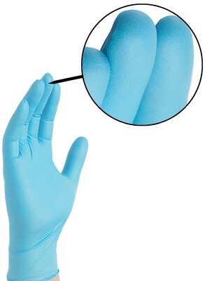 Ammex Professional Series Powder Free Nitrile Exam Gloves, Latex Free, XS, Blue, 100 Gloves/Box (APFN40100)