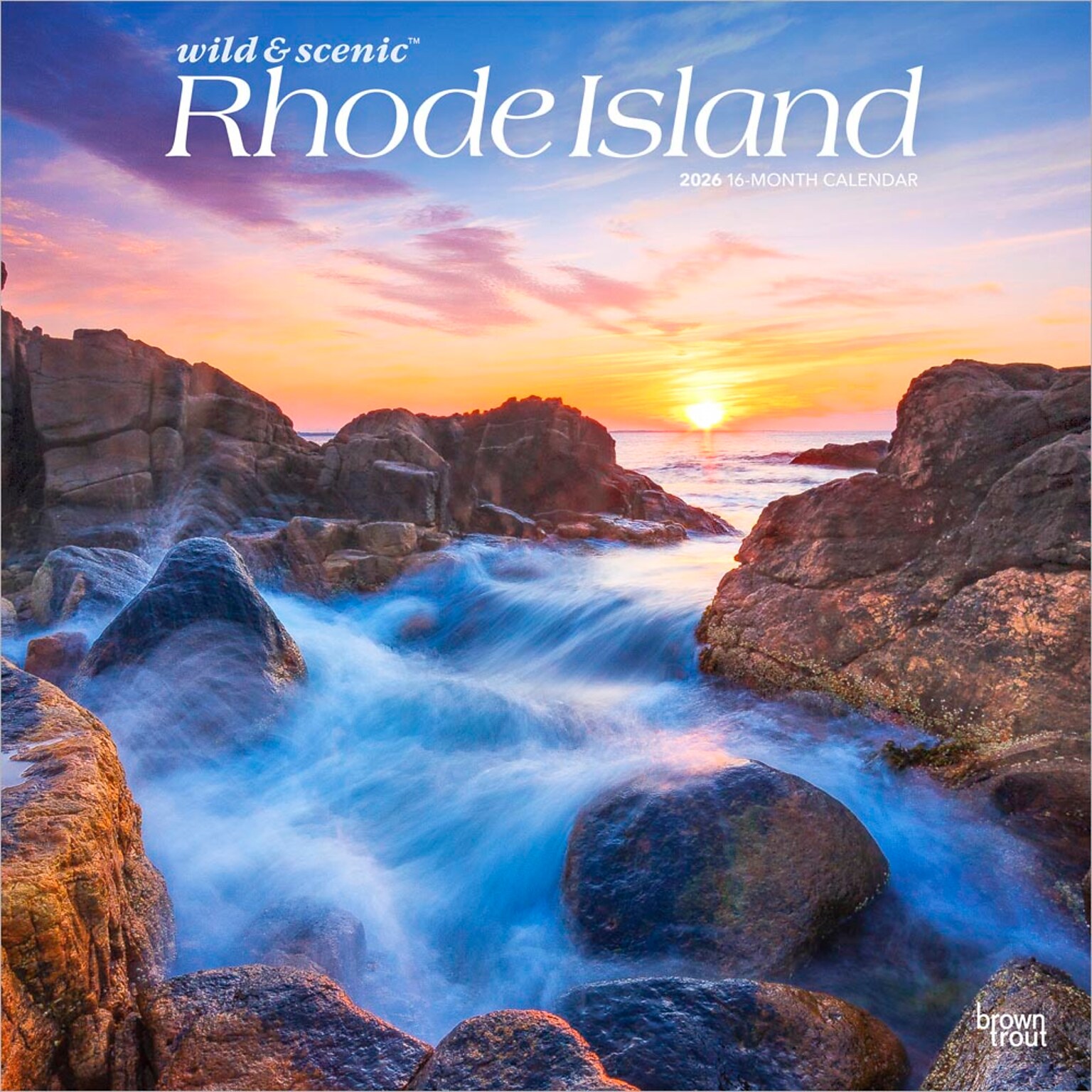 2026 BrownTrout Rhode Island Wild & Scenic 12 x 12 Monthly Wall Calendar (9798330705320)