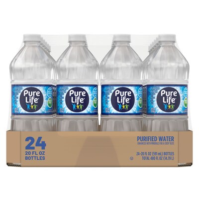 Pure Life Purified Water, 20 oz., 24/Carton (12255068)
