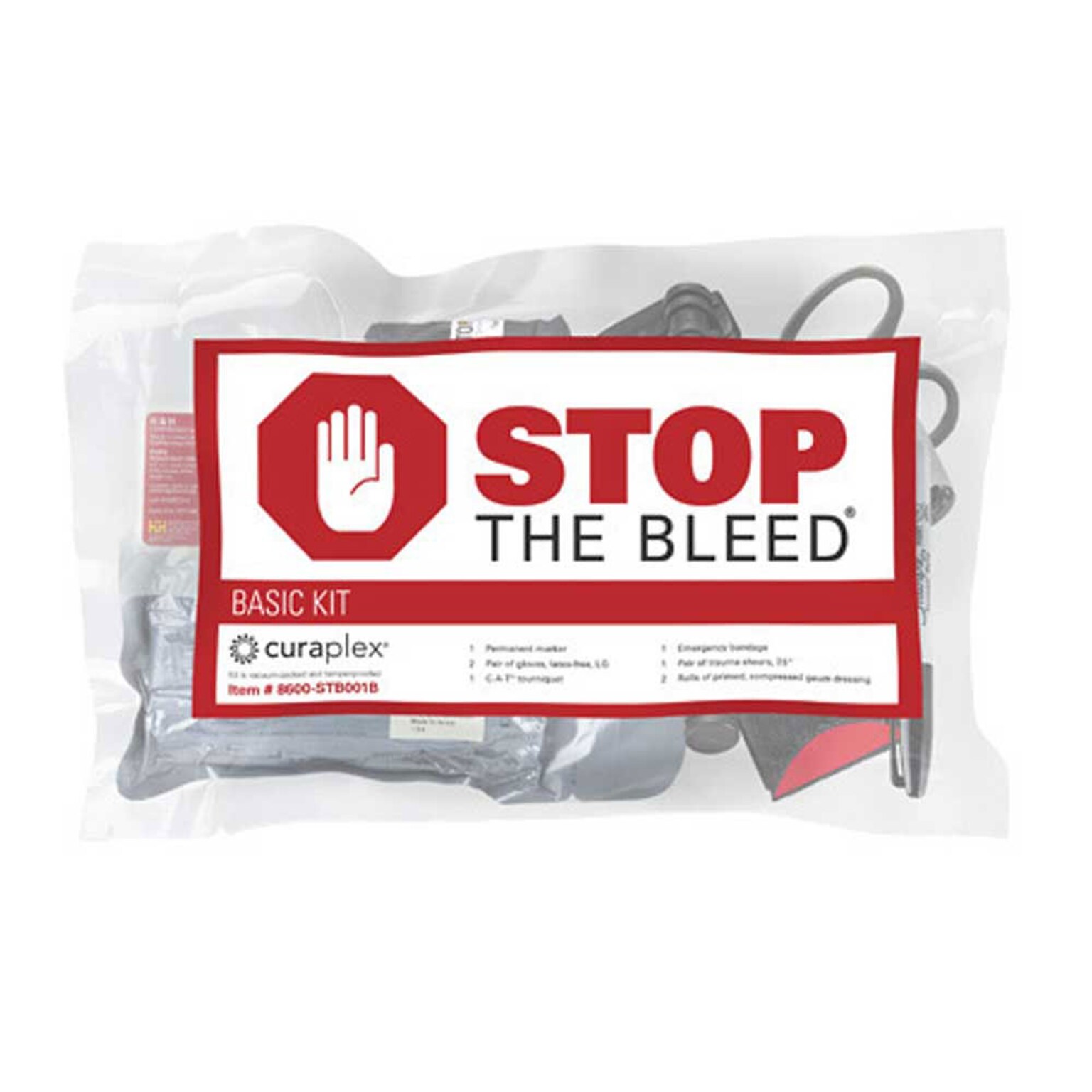 curaplex Stop The Bleed 8-Piece Bleeding Control Kit (8600-STB001B)