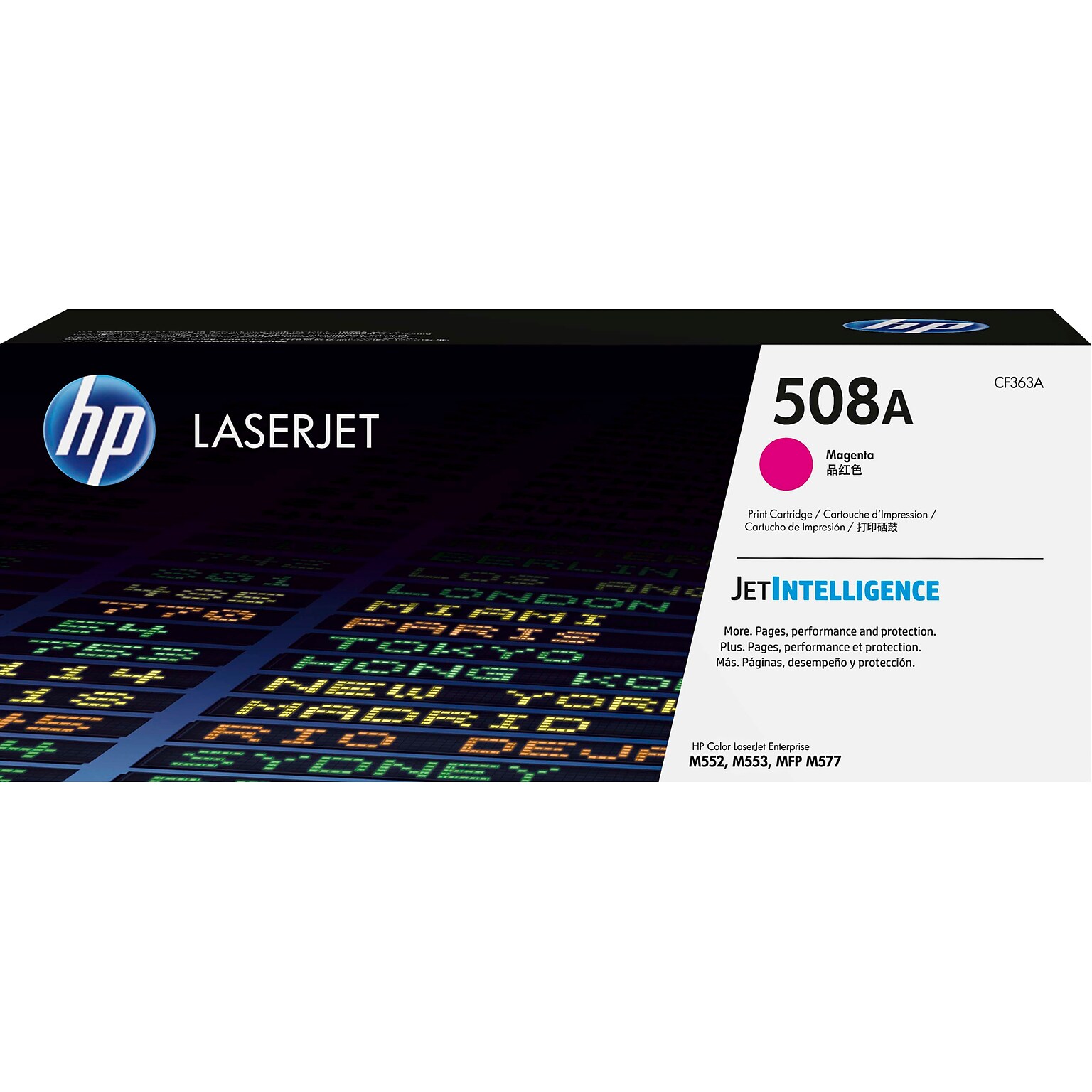 HP 508A Magenta Standard Yield Toner Cartridge, Prints Up to 5,000 Pages (CF363A)