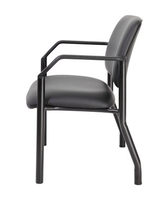 Boss Office Products Vinyl Guest Chair, Black (B9591AM-BK-500)