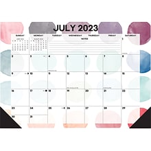 2023-2024 Willow Creek Painted Dots 17 x 12 Academic Monthly Desk Pad Calendar (37171)