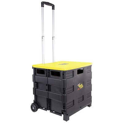 Dbest Quik Cart Collapsible Rolling Crate, Yellow (01-909)