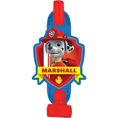 Party City PAW Patrol Blowouts, Assorted Colors, 8/Pack (AM331462-NS)