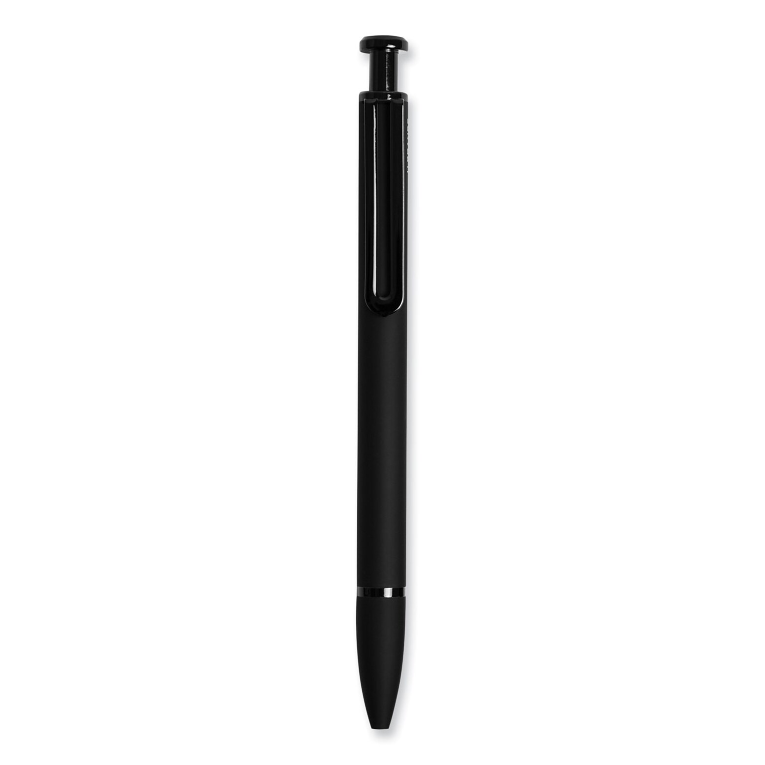 Monterey Soft Touch Ballpoint Pen, Retractable, Medium 1 mm, Black Ink, Midnight Barrel, 12/Pack (UBR3786U0124)