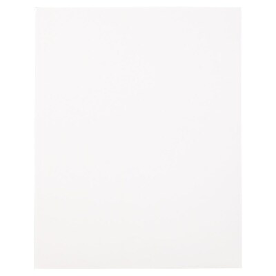 JAM Paper Glossy 2 Pocket Cardstock Presentation Folder, White Glossy, 50/Box (385Gwhc)