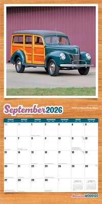 2026 BrownTrout American Woodies 12" x 12" Monthly Wall Calendar (9798330707607)