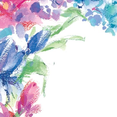 Great Papers Bright Floral Letterhead, Multicolored, 80/Pack (2014333)