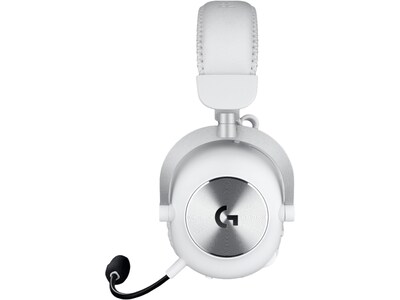 Logitech PRO X 2 LIGHTSPEED Wireless Bluetooth Stereo Gaming Over-the-Ear Headset, 3.5mm, White (981