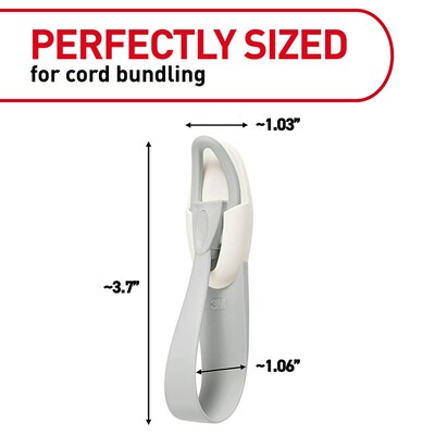 Command Damage Free Medium Utility Cord & Light Clips, White, 2/Pack (17304)